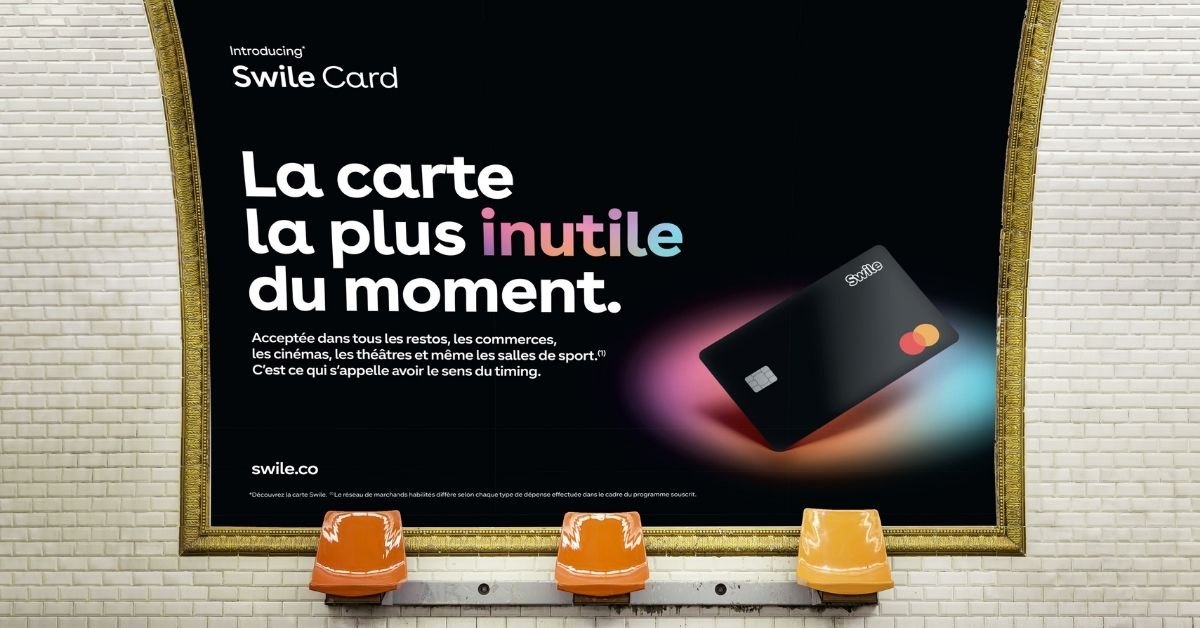 Affiche « La carte la plus inutile du moment » dans le métro.
